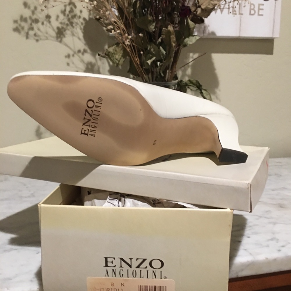 Cream colored pumps
